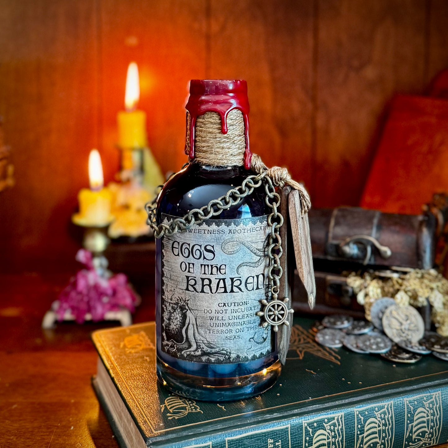 Kraken Eggs, A Decorative, Color Changing Potion Bottle Prop