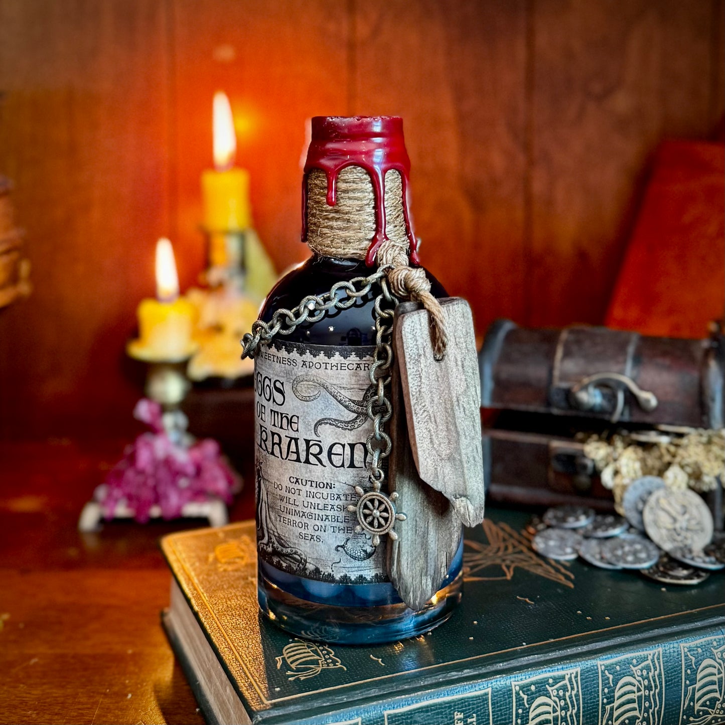 Kraken Eggs, A Decorative, Color Changing Potion Bottle Prop