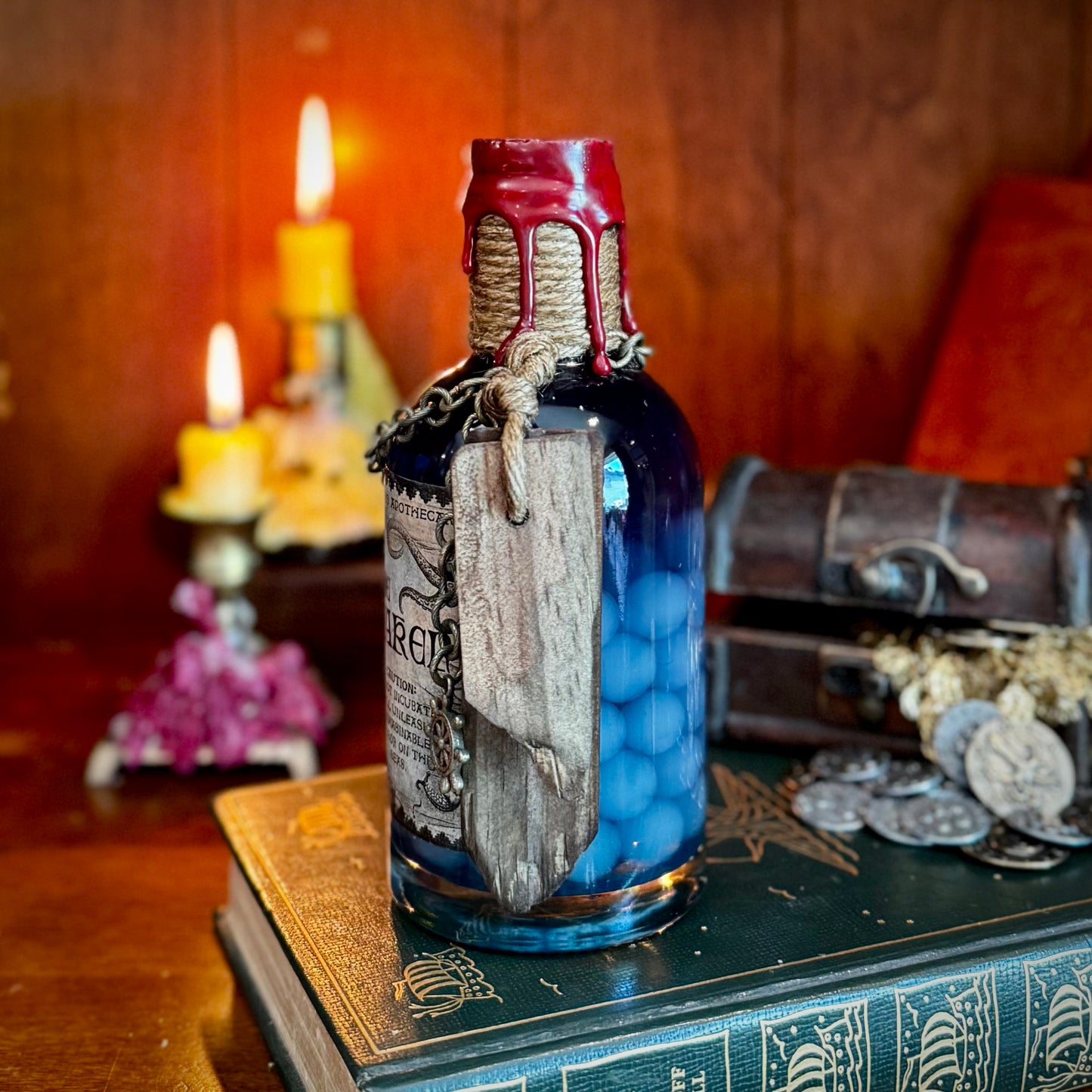 Kraken Eggs, A Decorative, Color Changing Potion Bottle Prop