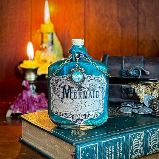 Mermaid Blood, A Color Shifting Potion Bottle Prop