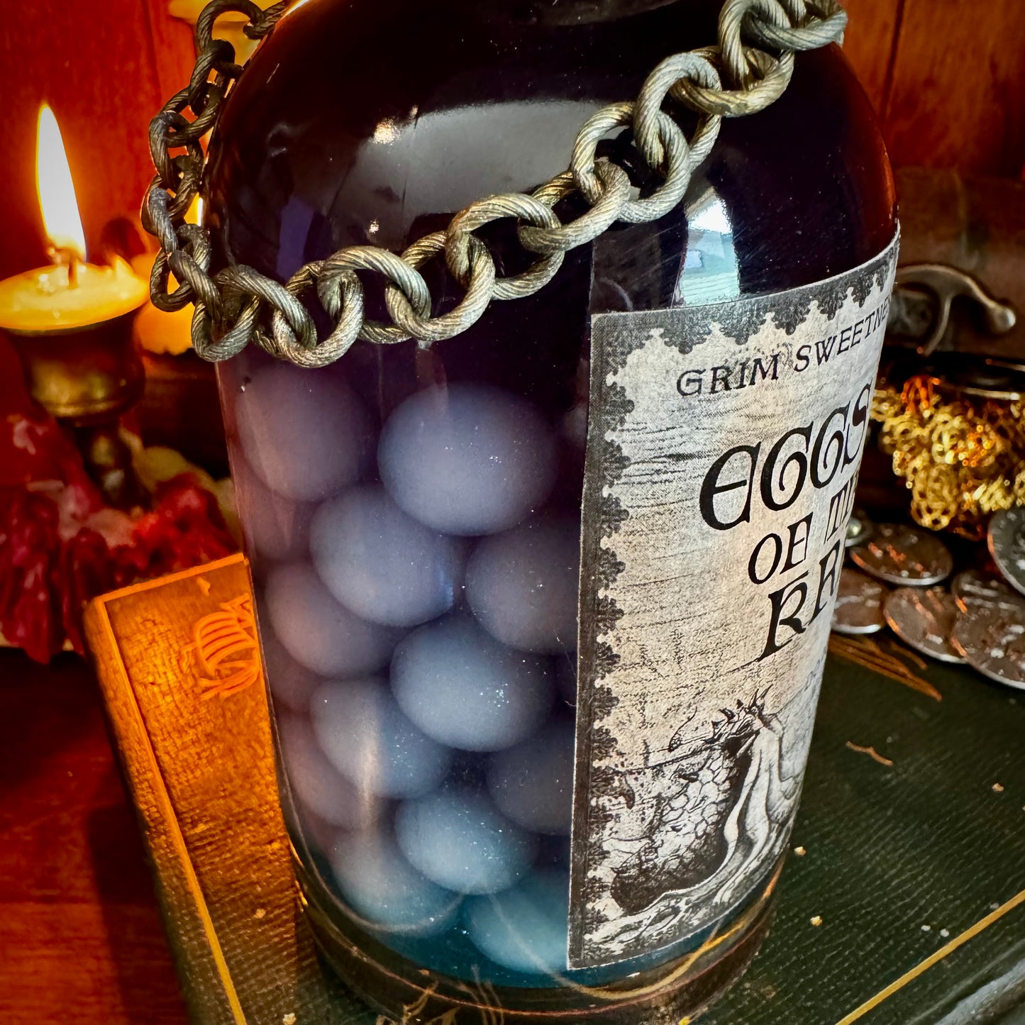 Kraken Eggs, A Decorative, Color Changing Potion Bottle Prop