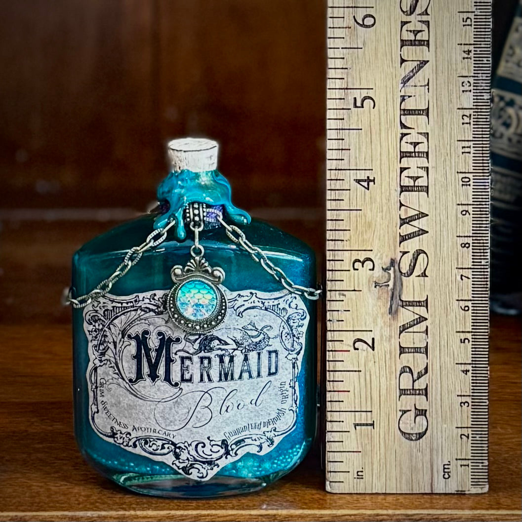 Mermaid Blood, A Color Shifting Potion Bottle Prop