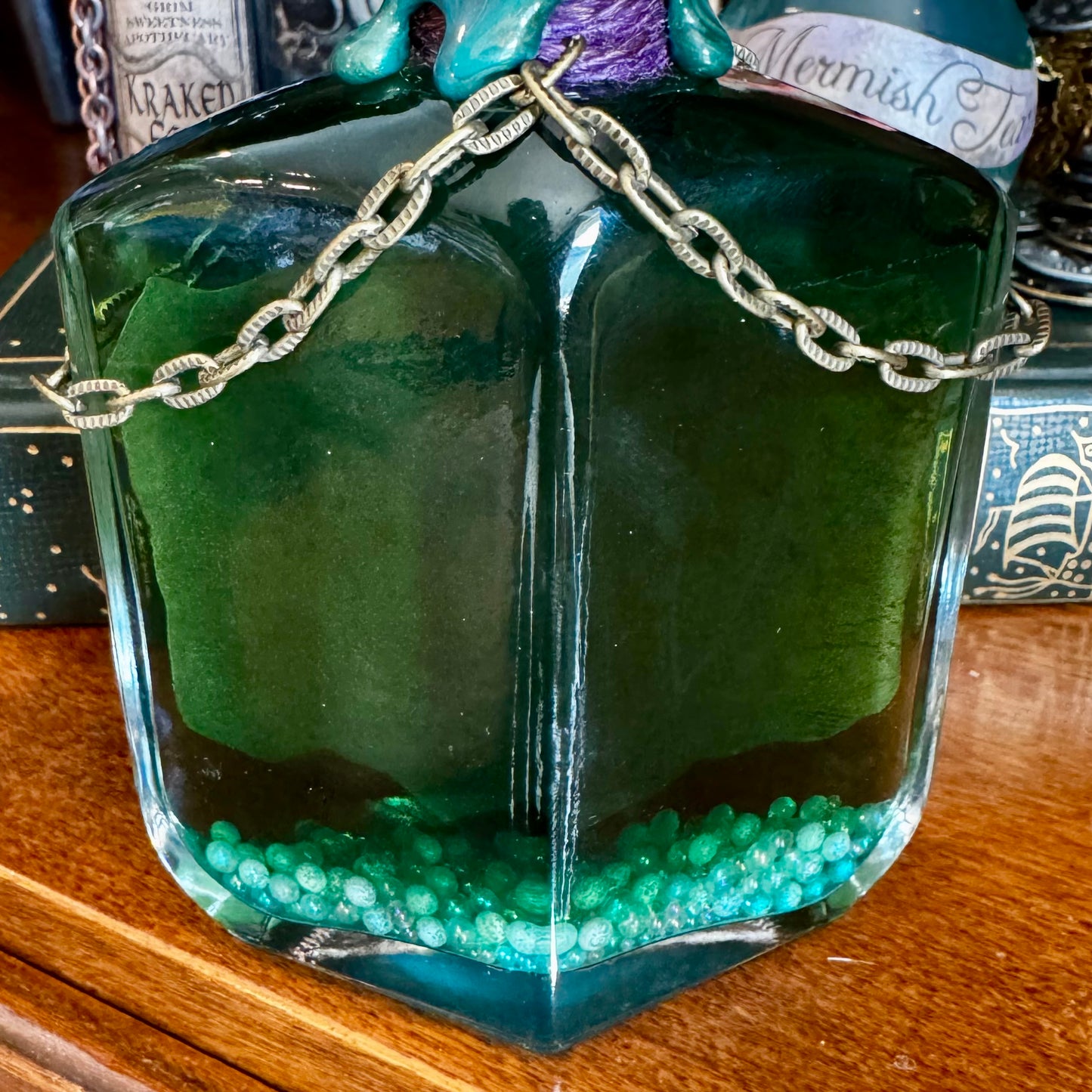 Mermaid Blood, A Color Shifting Potion Bottle Prop