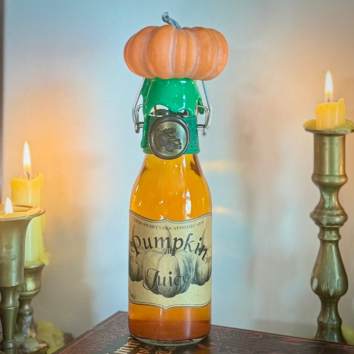 Pumpkin Juice, A Swirling Decorative Potion Bottle