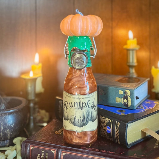 Pumpkin Juice, A Swirling Decorative Potion Bottle