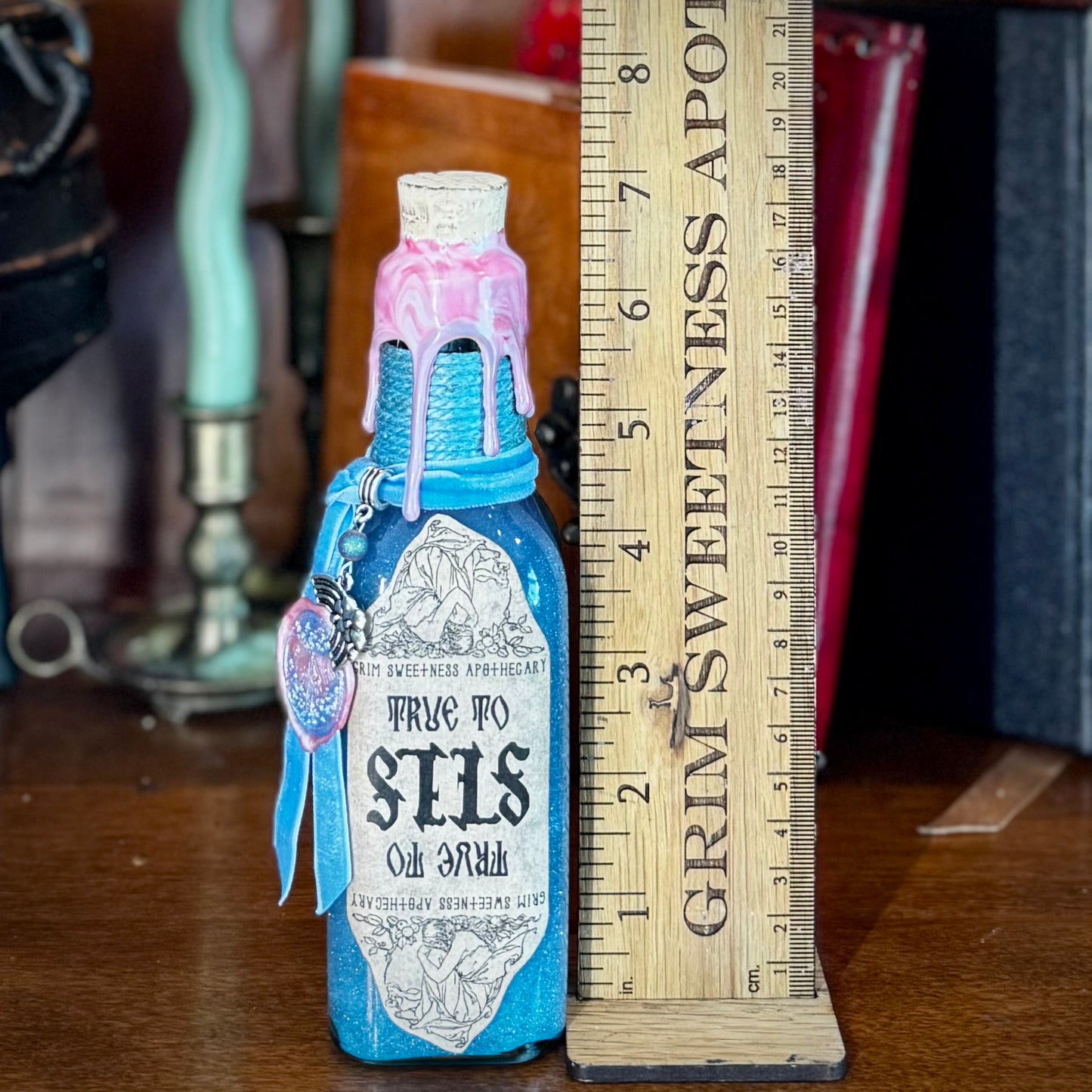 True To Self Potion -PINK TO BLUE- Color Change Potion Bottle Prop