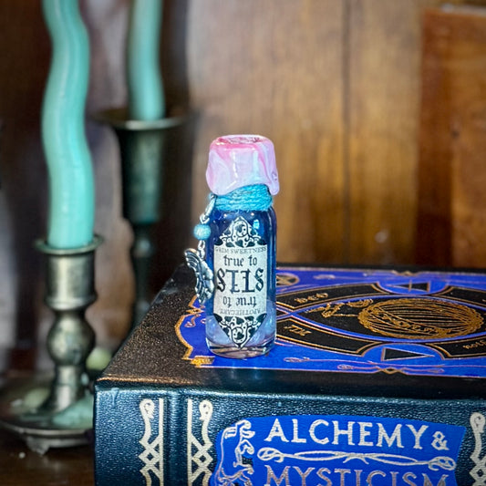 True to Self-  BLUE TO PINK- Color Change Mini Potion Bottle Fidget