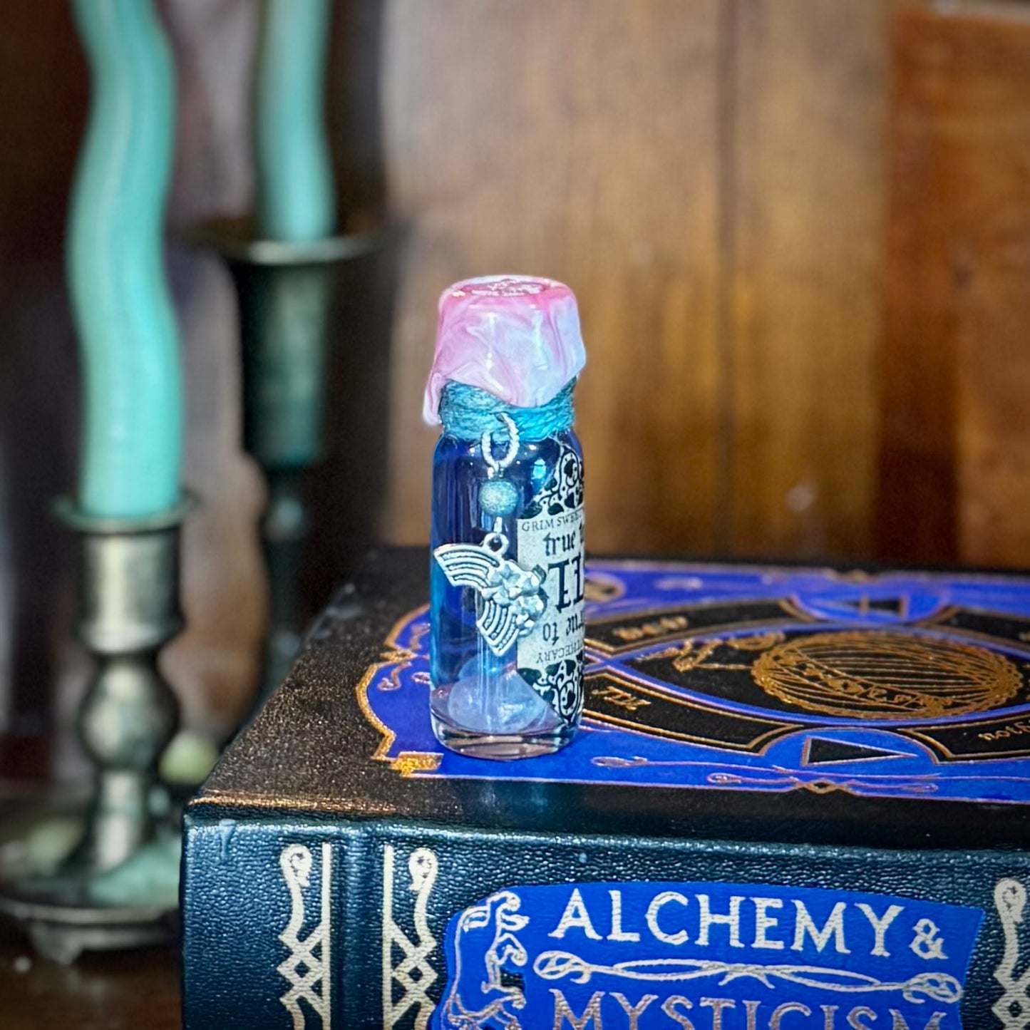 True to Self-  BLUE TO PINK- Color Change Mini Potion Bottle Fidget