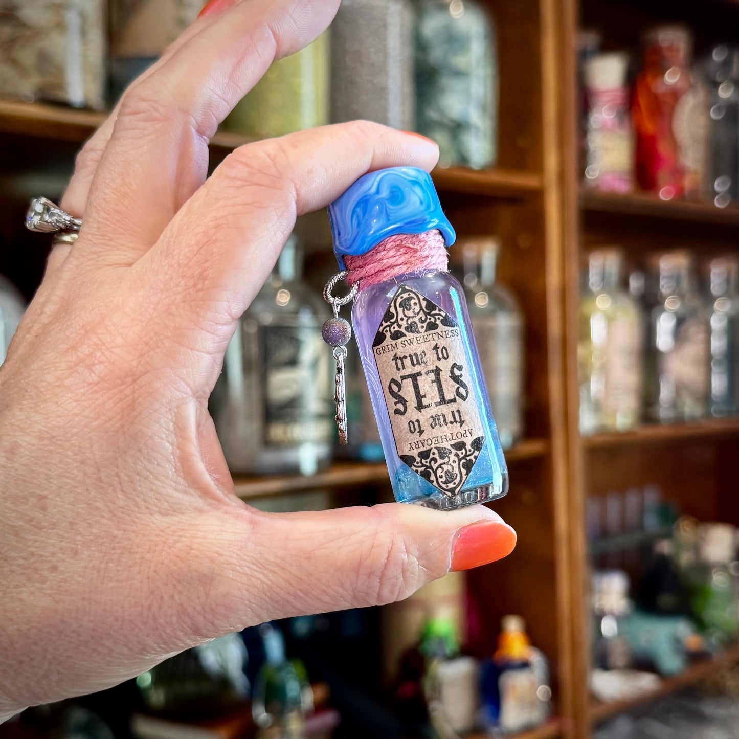 True to Self- PINK TO BLUE- Color Change Mini Potion Bottle Fidget