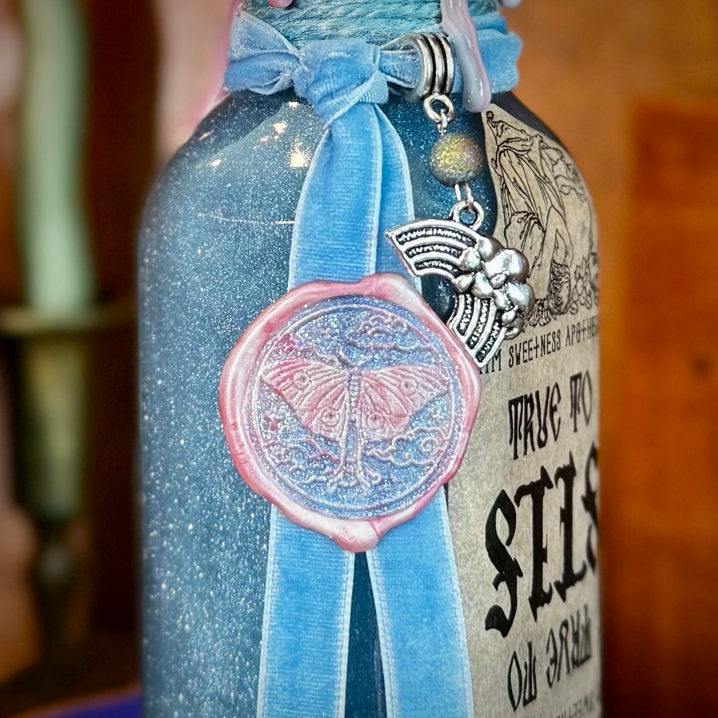 True To Self Potion -PINK TO BLUE- Color Change Potion Bottle Prop