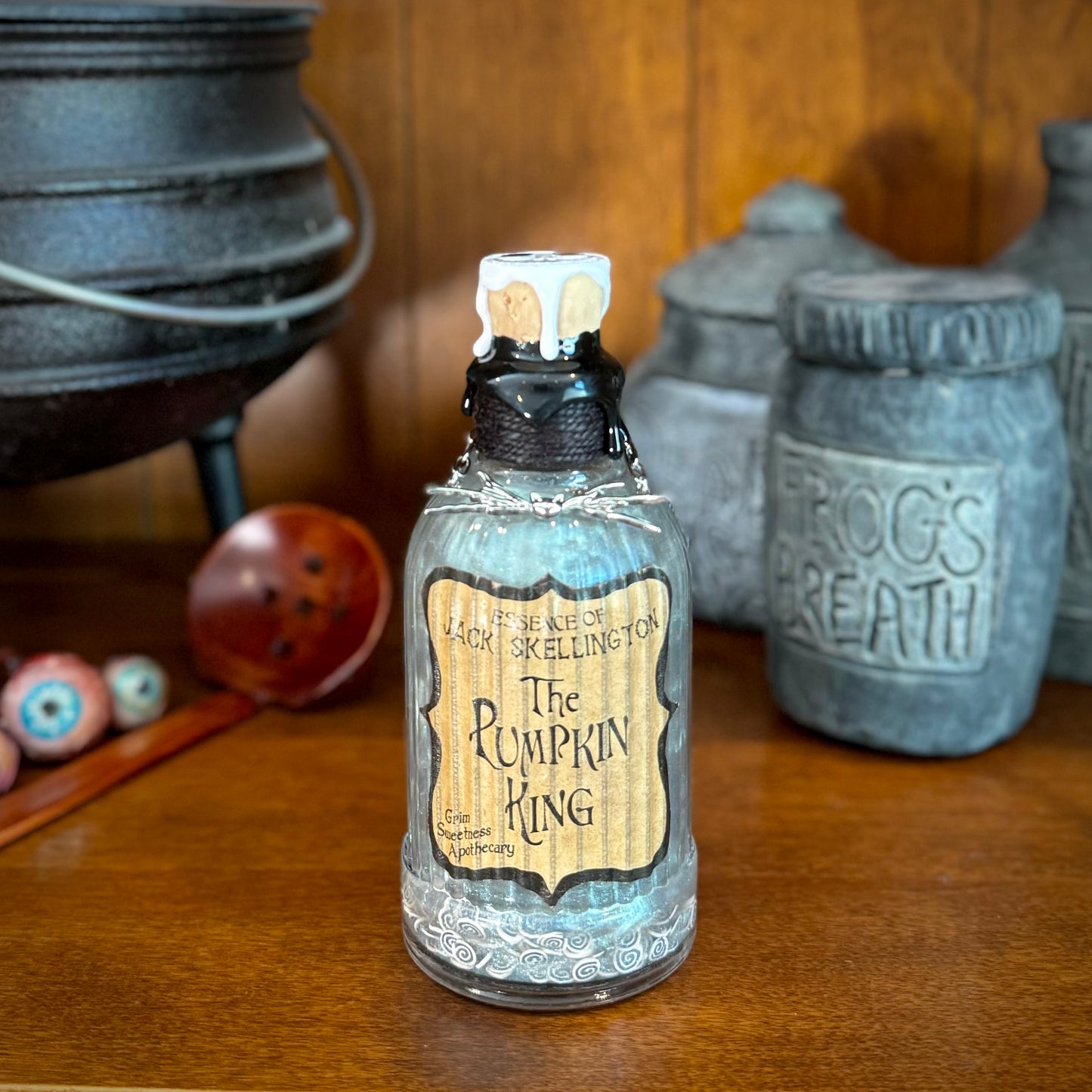 Essence of Jack Skellington, The Pumpkin King Color Changing Decorative Potion Bottle