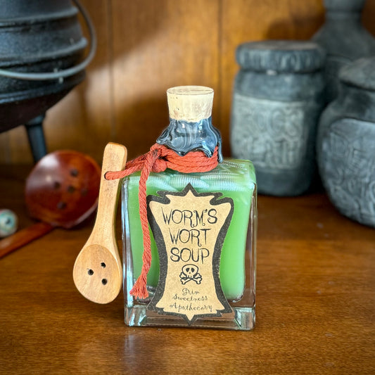 Sally's Worm Wort Soup, A Color Changing Decorative Potion Bottle