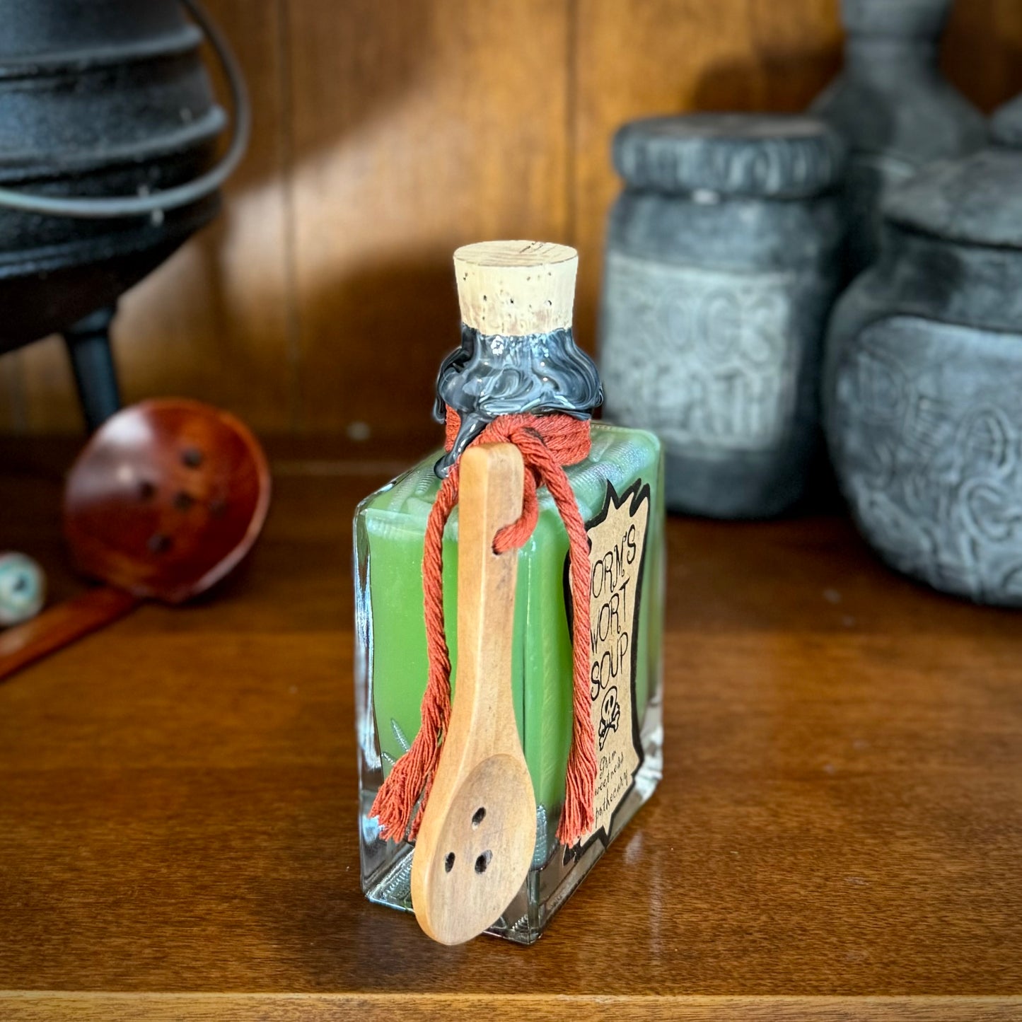 Sally's Worm Wort Soup, A Color Changing Decorative Potion Bottle