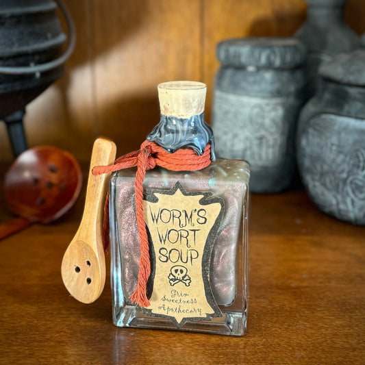 Sally's Worm Wort Soup, A Color Changing Decorative Potion Bottle