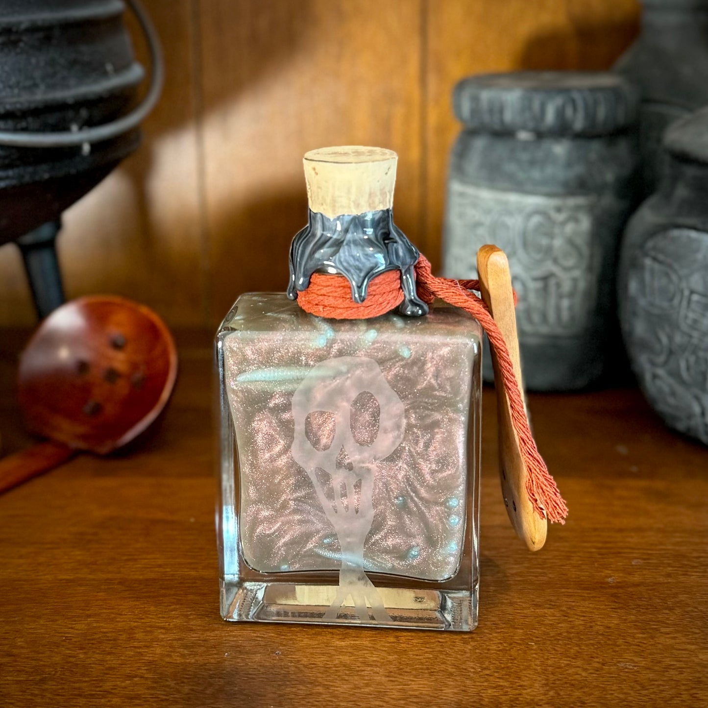 Sally's Worm Wort Soup, A Color Changing Decorative Potion Bottle