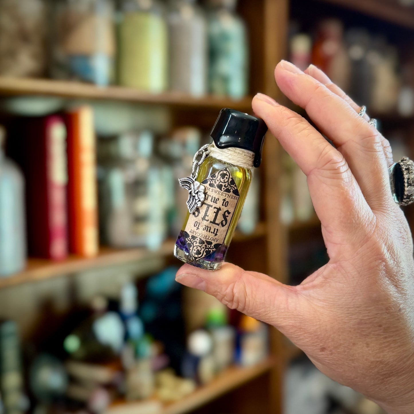 True to Self Non-Binary Pride Flag Mini Potion Bottle Fidget
