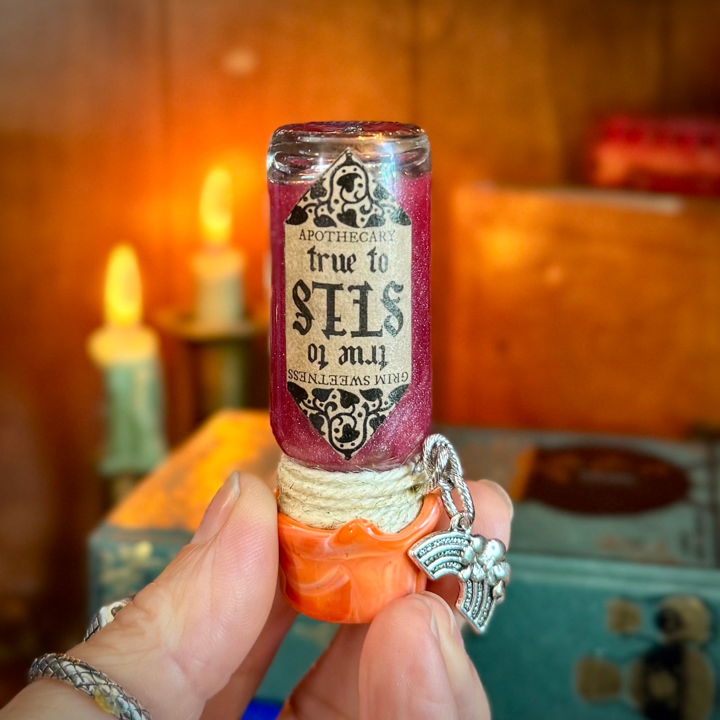 True to Self Lesbian Pride Flag Mini Potion Bottle Fidget