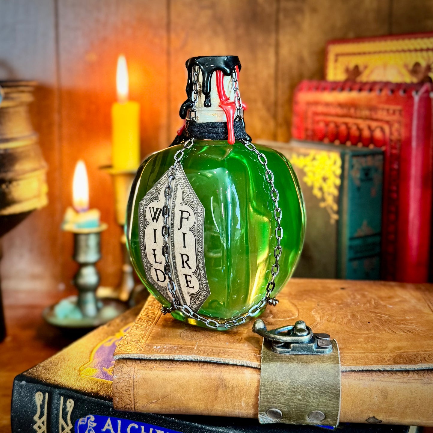 Wildfire, A Glowy Color Shifting Decorative Potion Bottle Prop