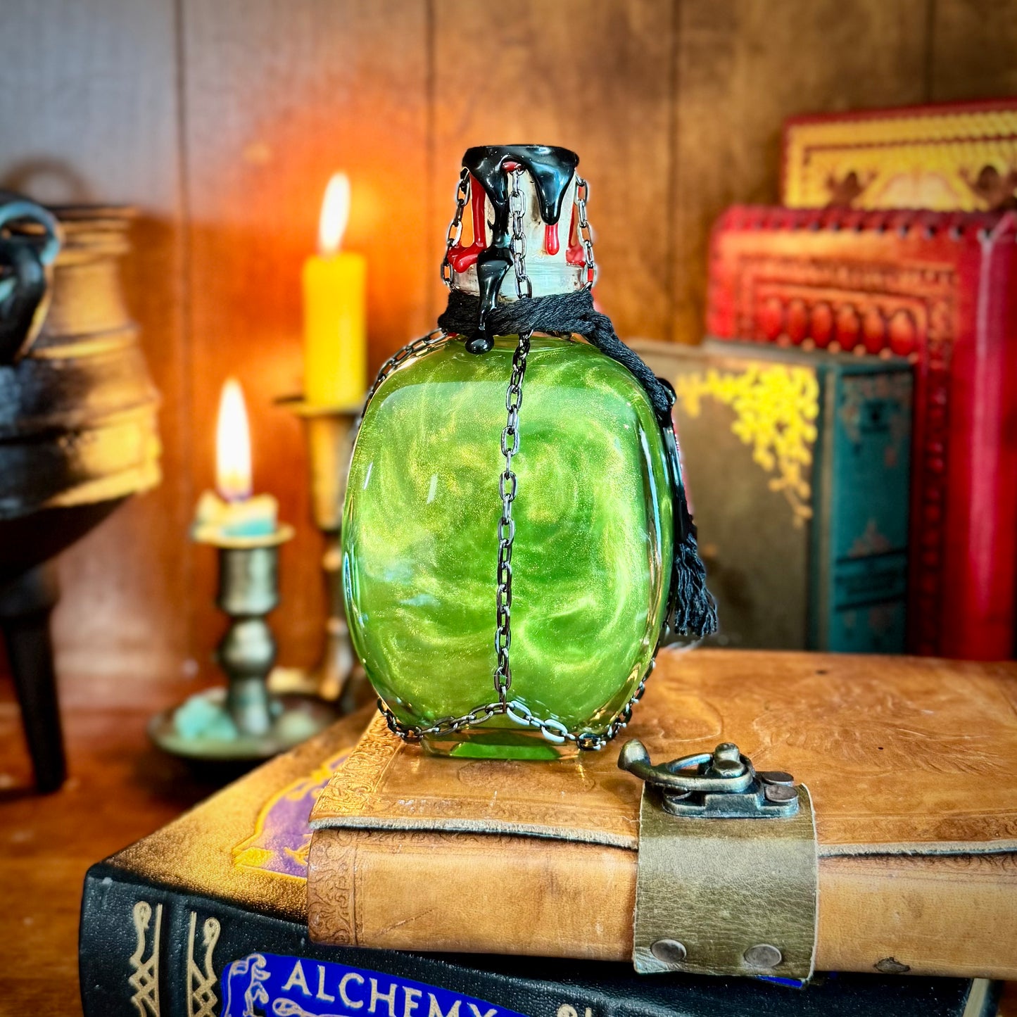 Wildfire, A Glowy Color Shifting Decorative Potion Bottle Prop