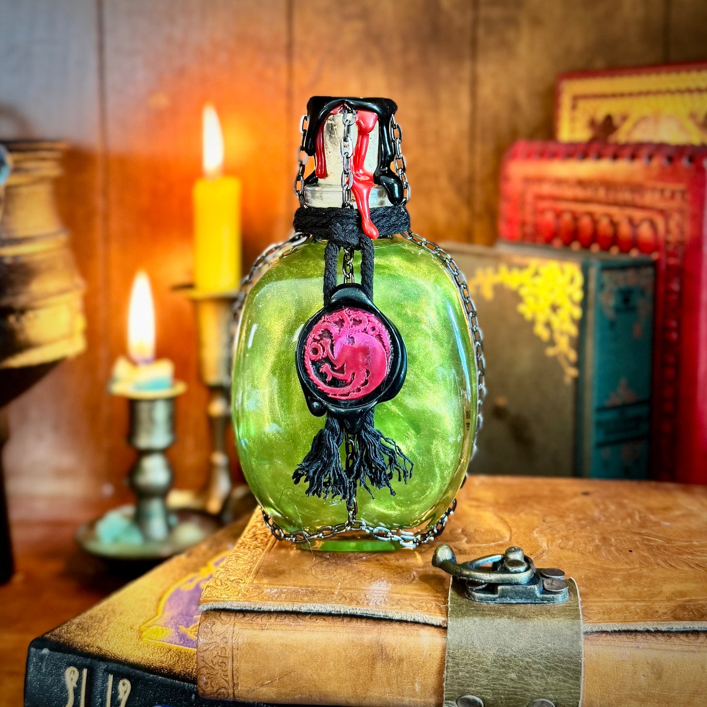 Wildfire, A Glowy Color Shifting Decorative Potion Bottle Prop