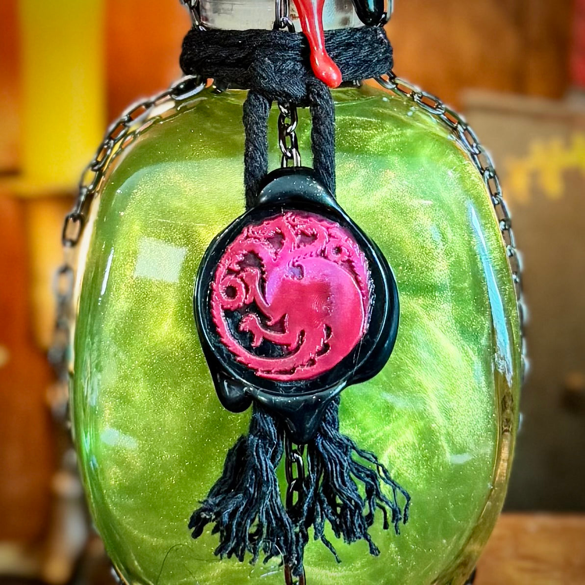 Wildfire, A Glowy Color Shifting Decorative Potion Bottle Prop