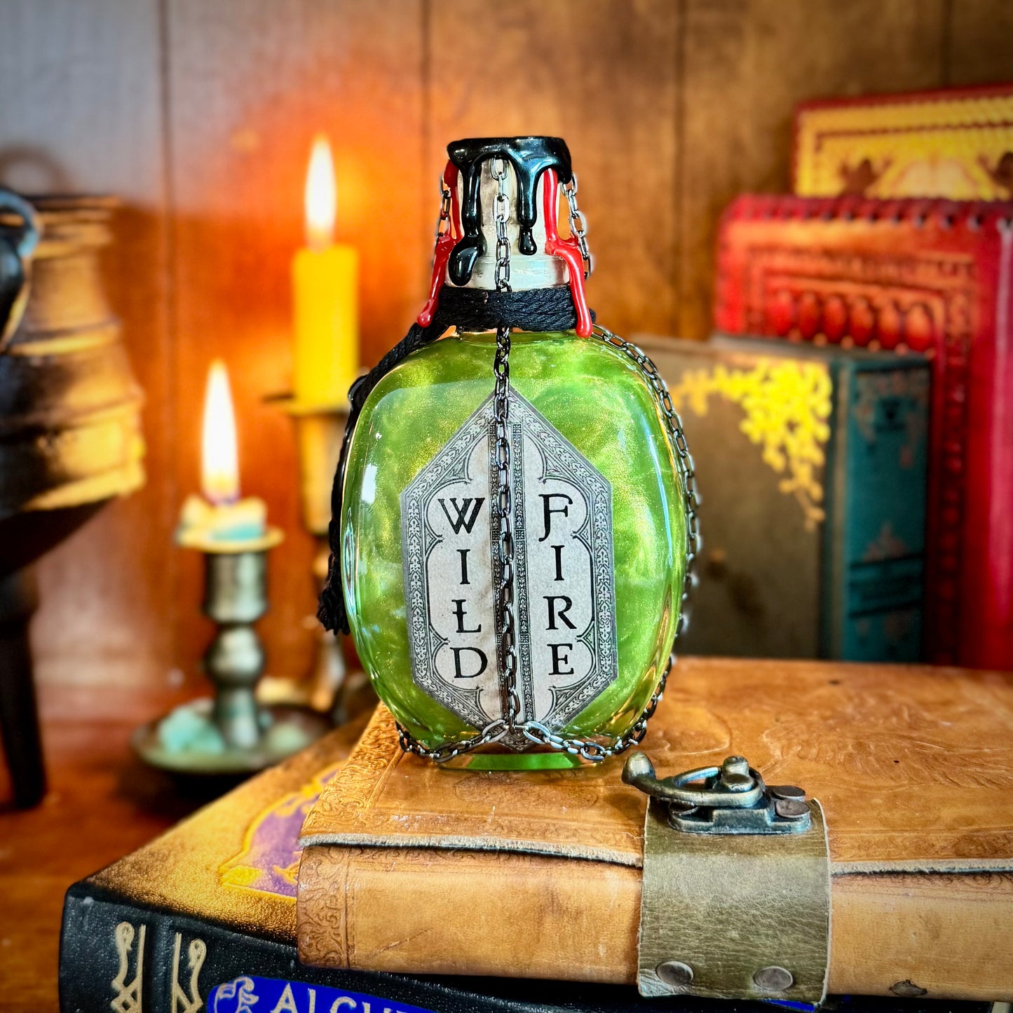 Wildfire, A Glowy Color Shifting Decorative Potion Bottle Prop