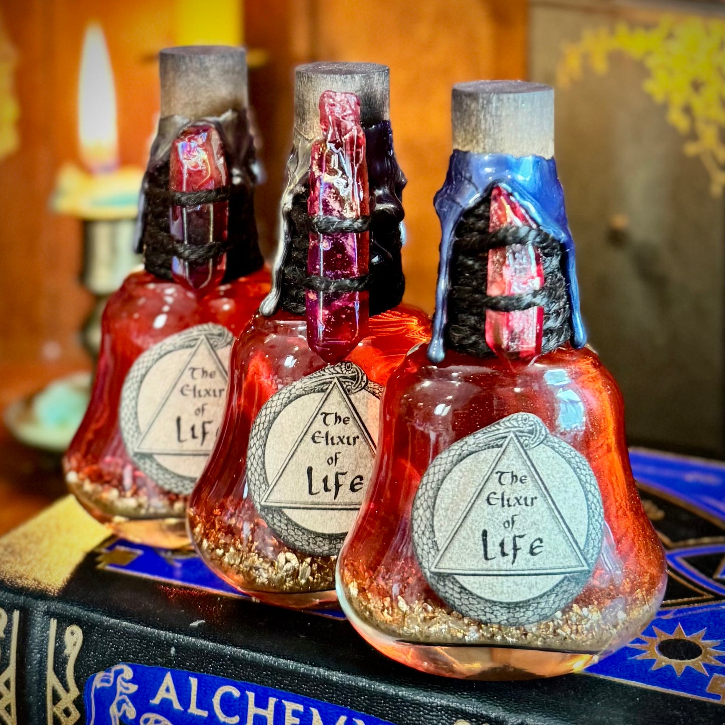 Elixir of Life, Color Changing Potion Bottle Prop