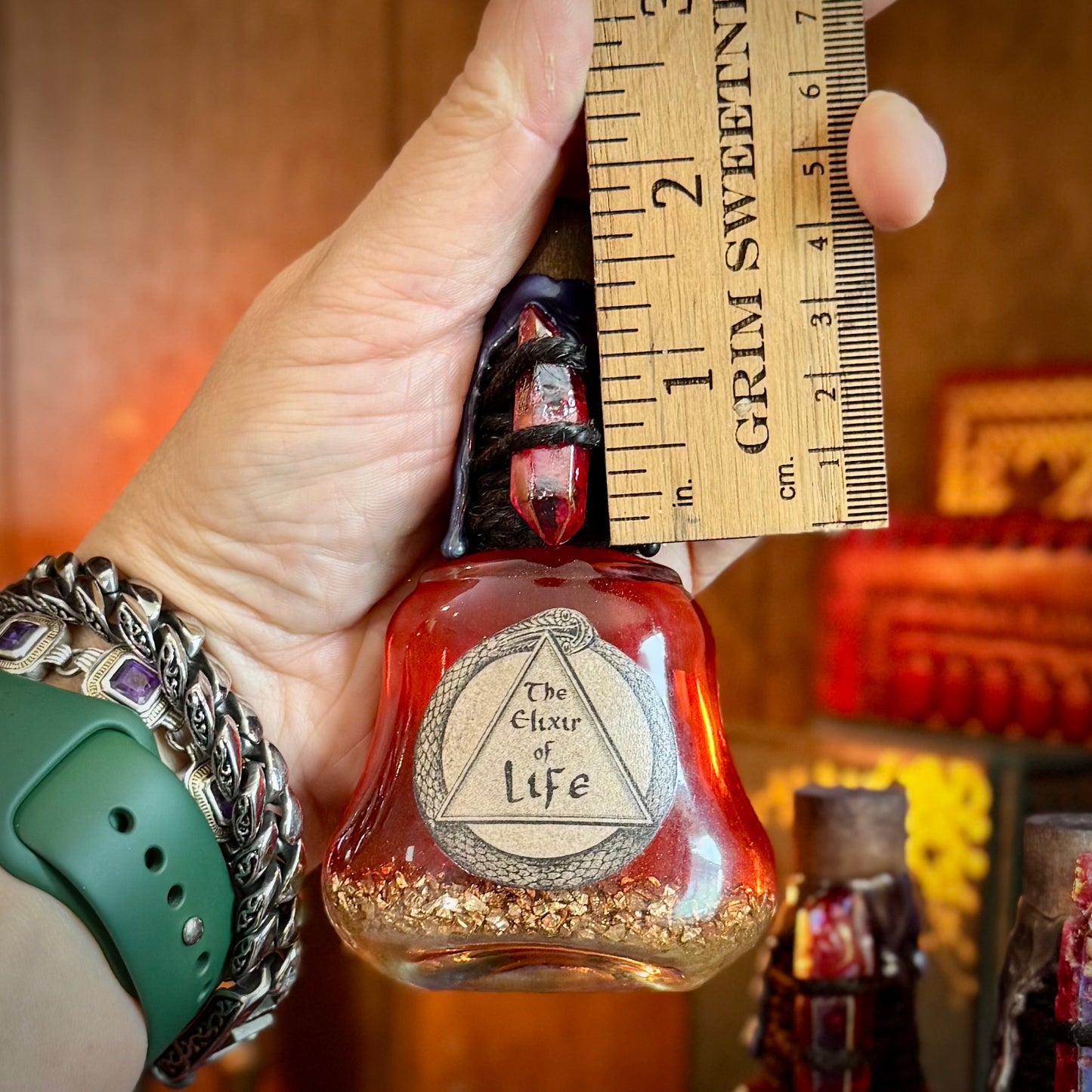 Elixir of Life, Color Changing Potion Bottle Prop