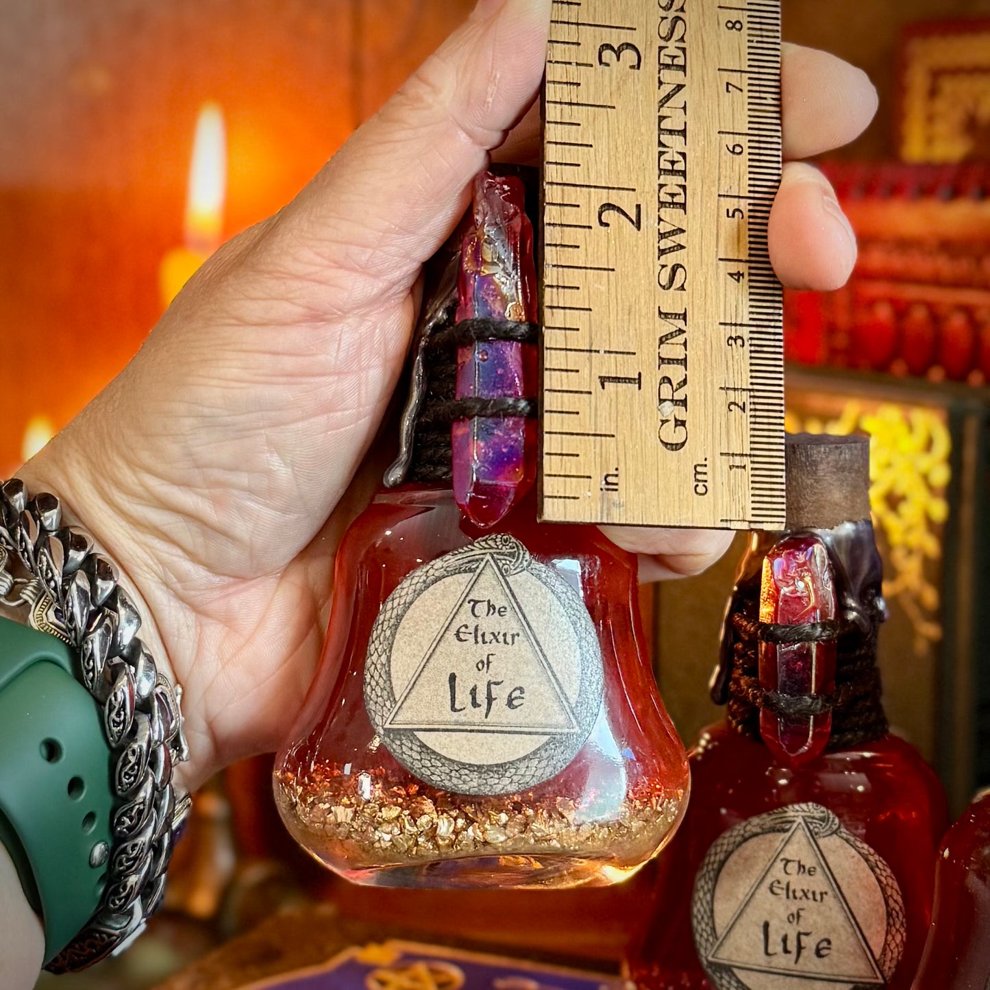 Elixir of Life, Color Changing Potion Bottle Prop