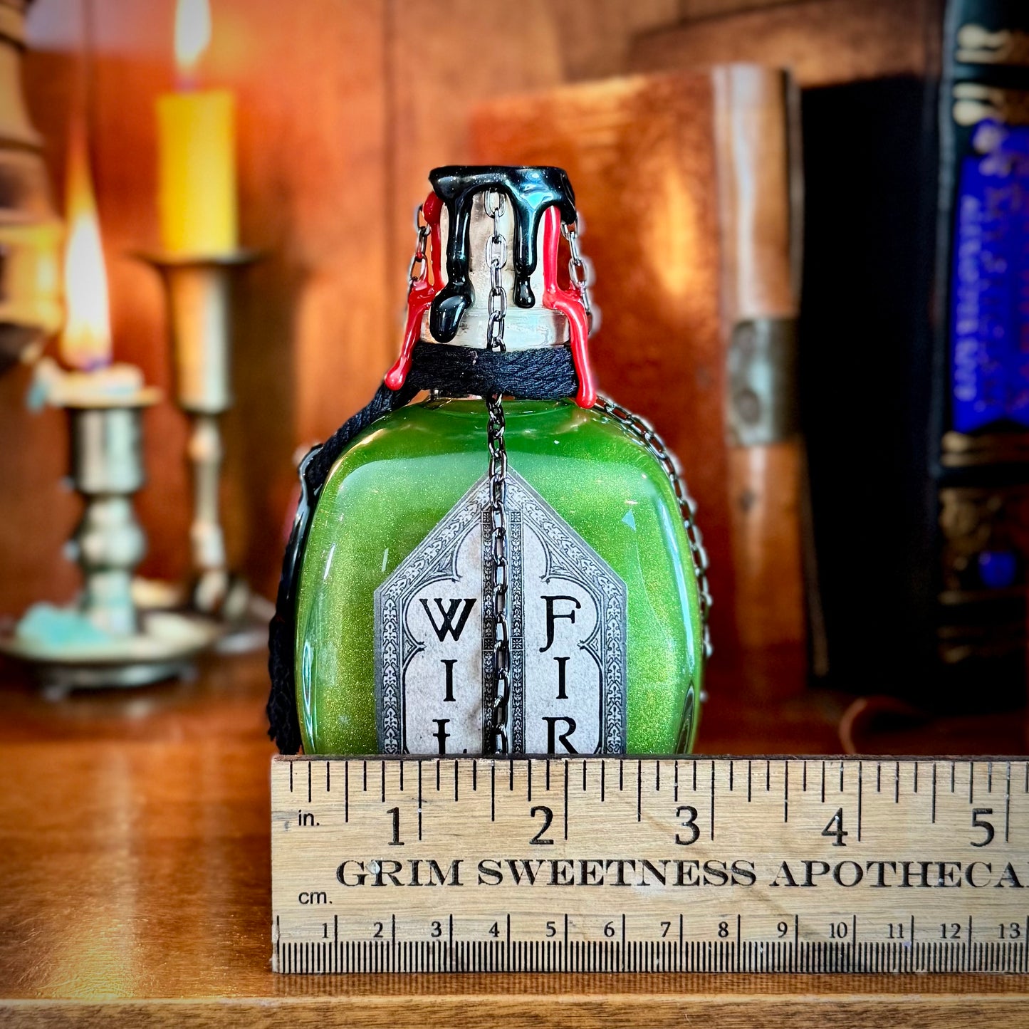 Wildfire, A Glowy Color Shifting Decorative Potion Bottle Prop