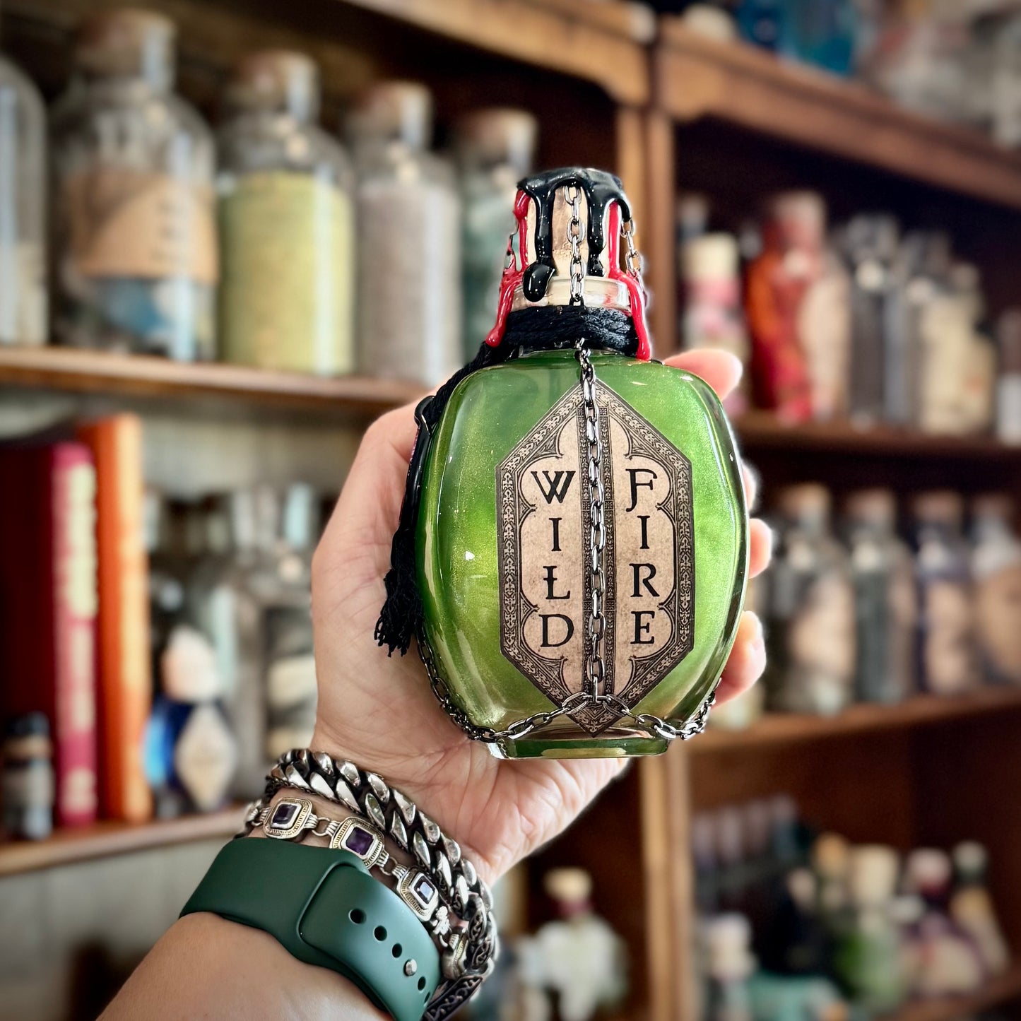 Wildfire, A Glowy Color Shifting Decorative Potion Bottle Prop