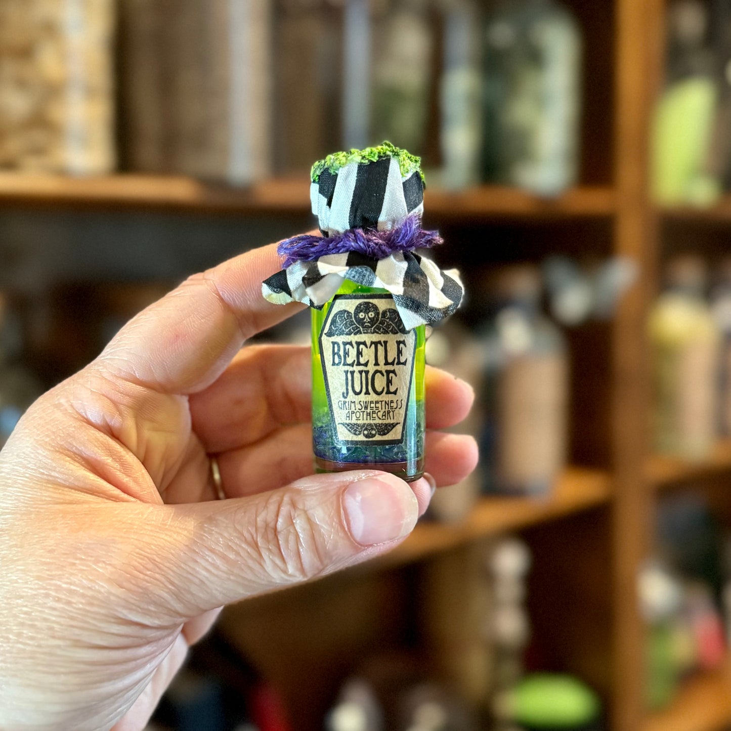 Beetle Juice, Mini Potion Bottle Fidget