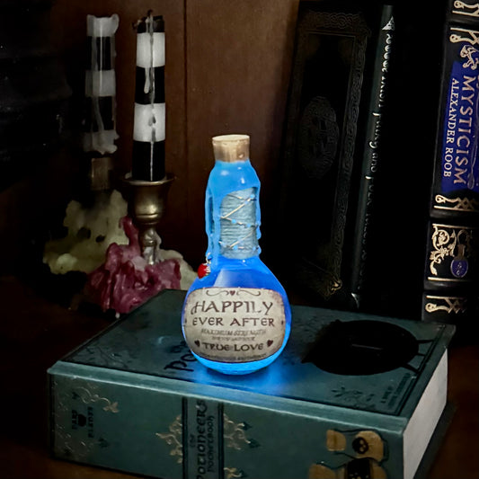 Happily Ever After, A Glowing, Swirling Potion Bottle Prop