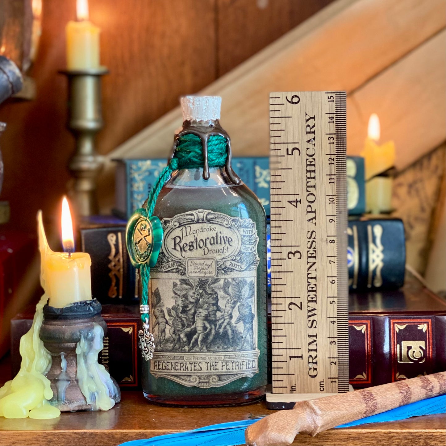 Mandrake Restorative Draught, A Color Changing Potion Bottle Prop
