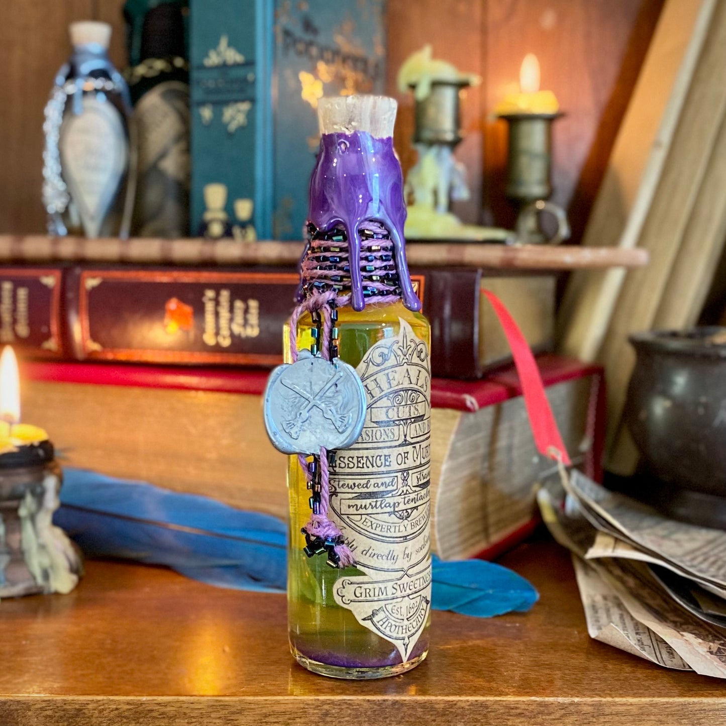 Essence of Murtlap, A Glowy, Color Change Potion Bottle Prop