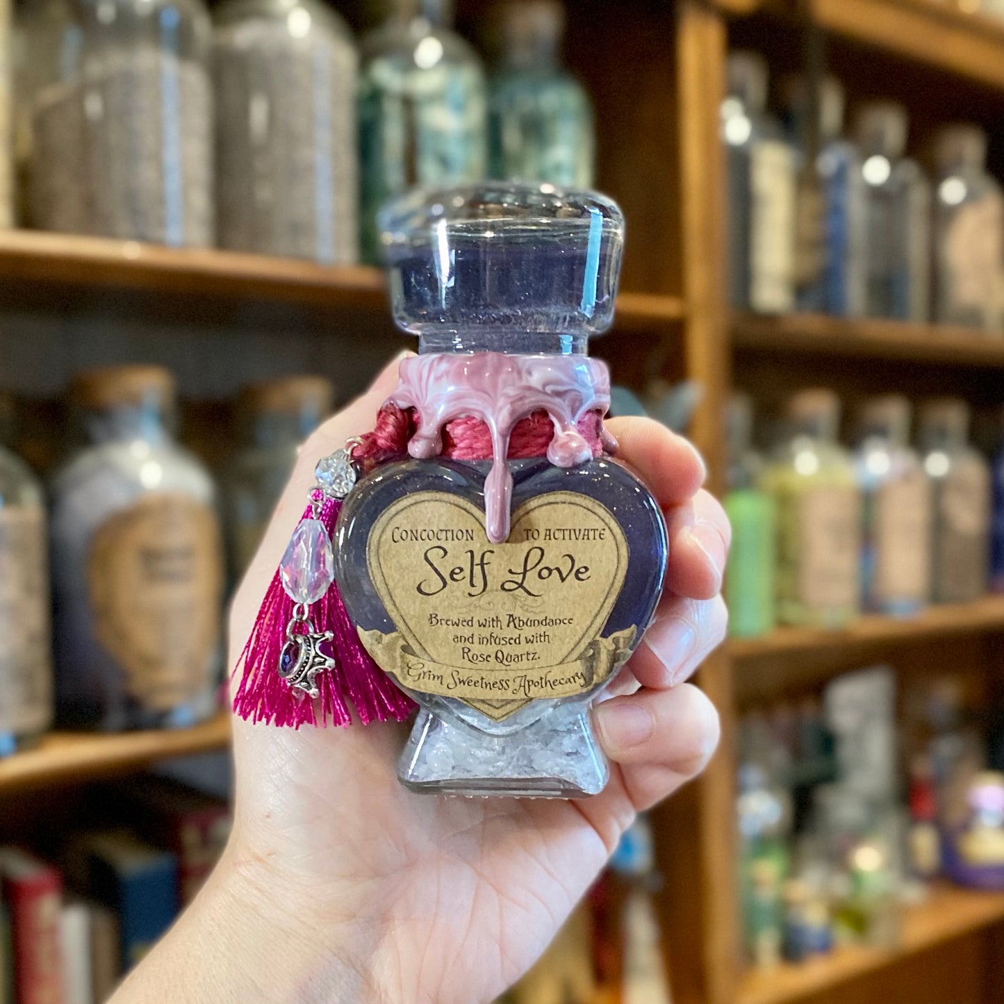 Concoction To Activate Self Love, A Color Changing Potion Bottle Prop