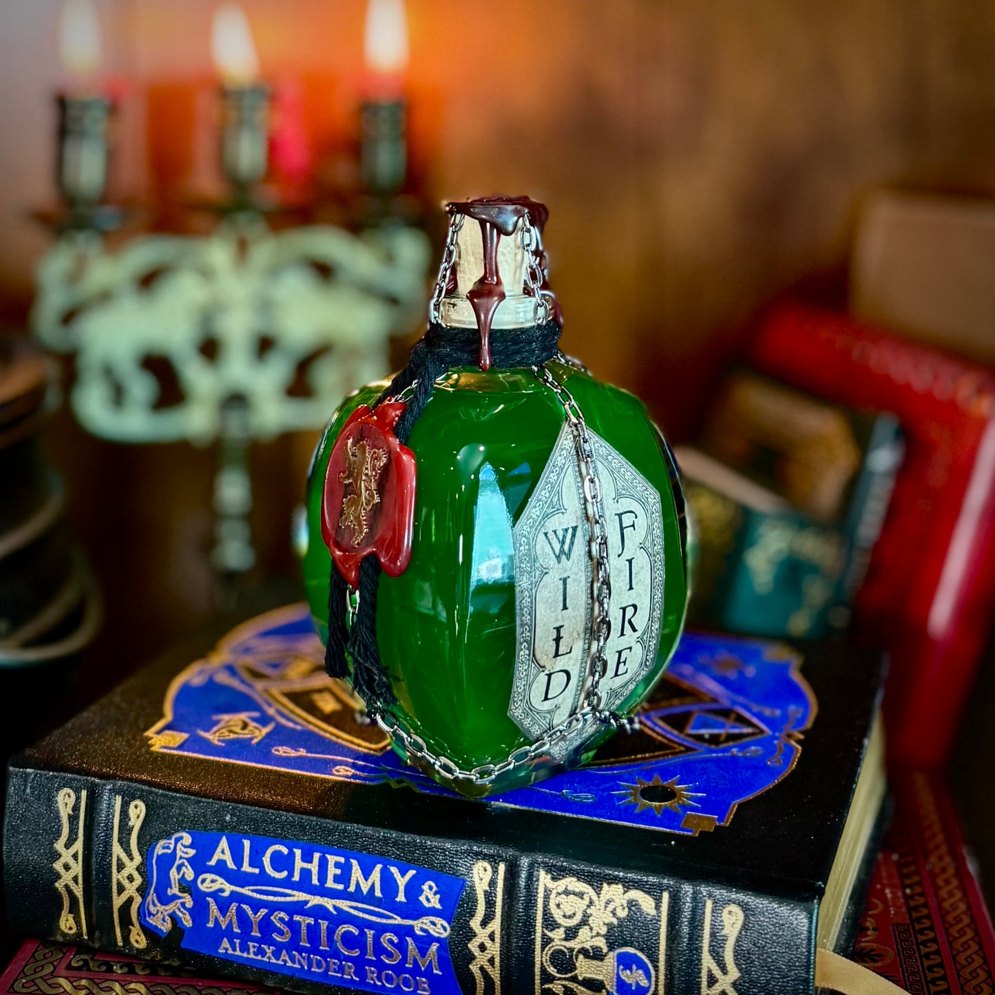 Wildfire, A Glowy Color Shifting Decorative Potion Bottle Prop
