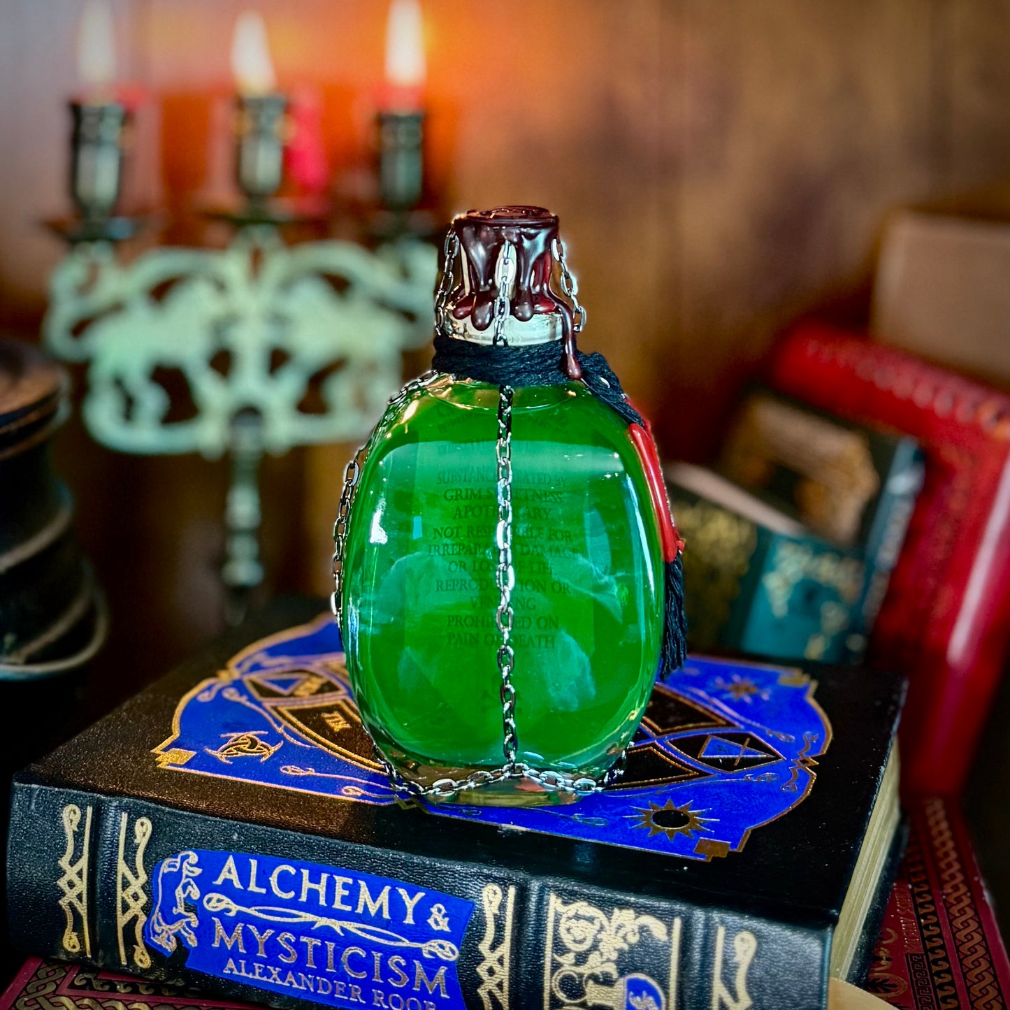Wildfire, A Glowy Color Shifting Decorative Potion Bottle Prop