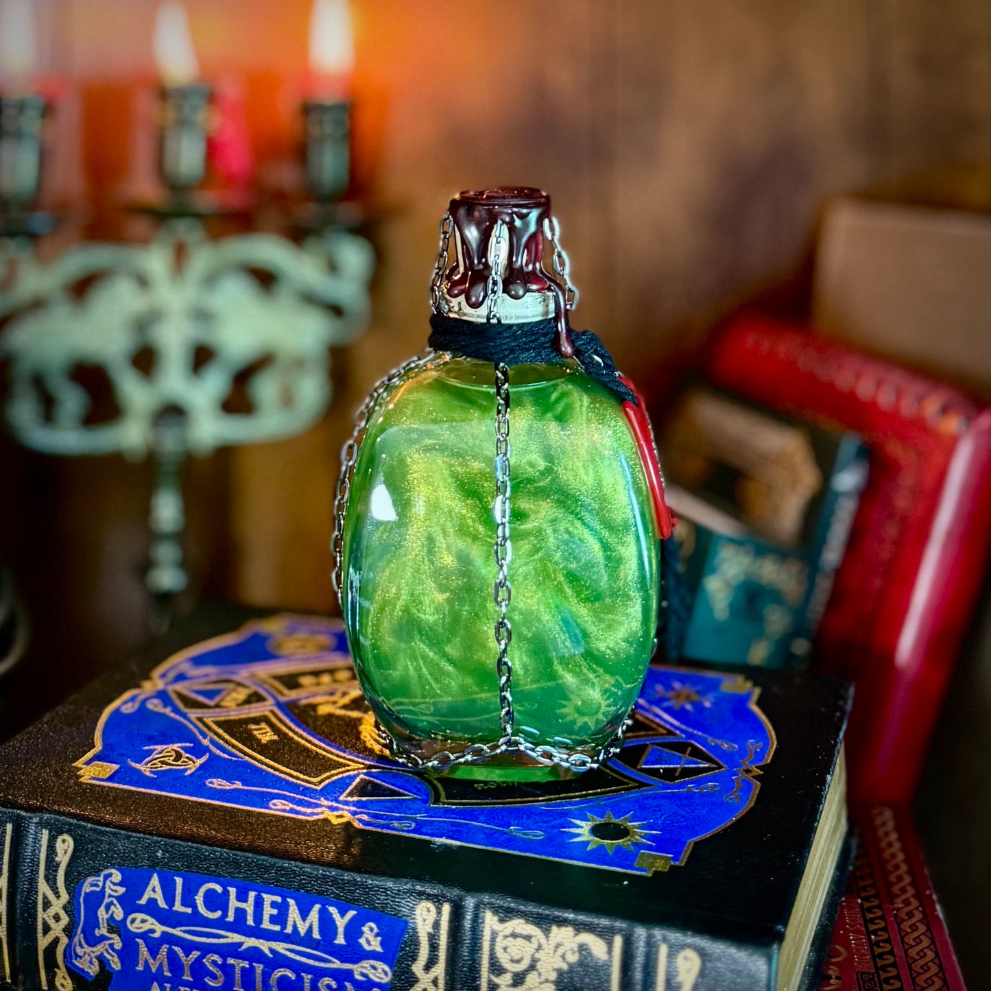 Wildfire, A Glowy Color Shifting Decorative Potion Bottle Prop