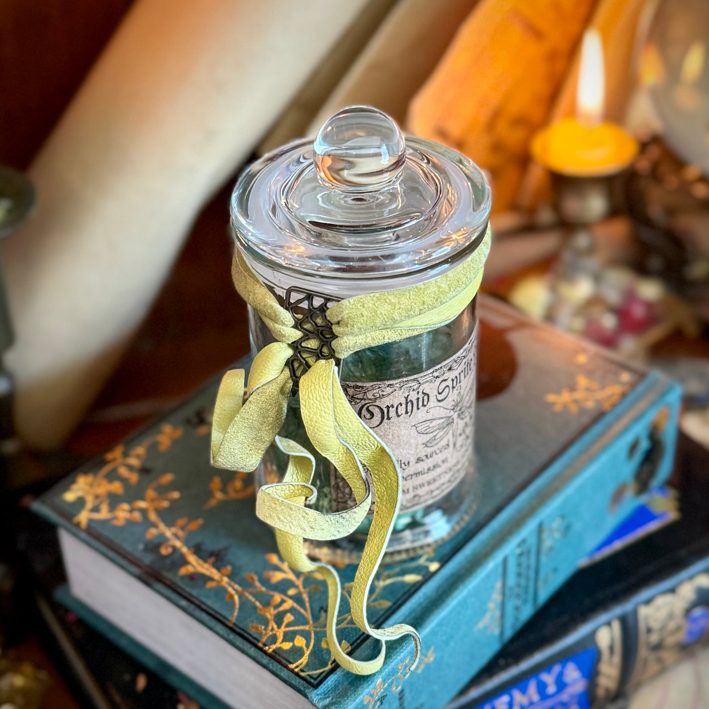Orchid Sprite Wings, A Decorative Apothecary Jar
