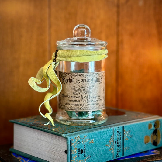 Orchid Sprite Wings, A Decorative Apothecary Jar
