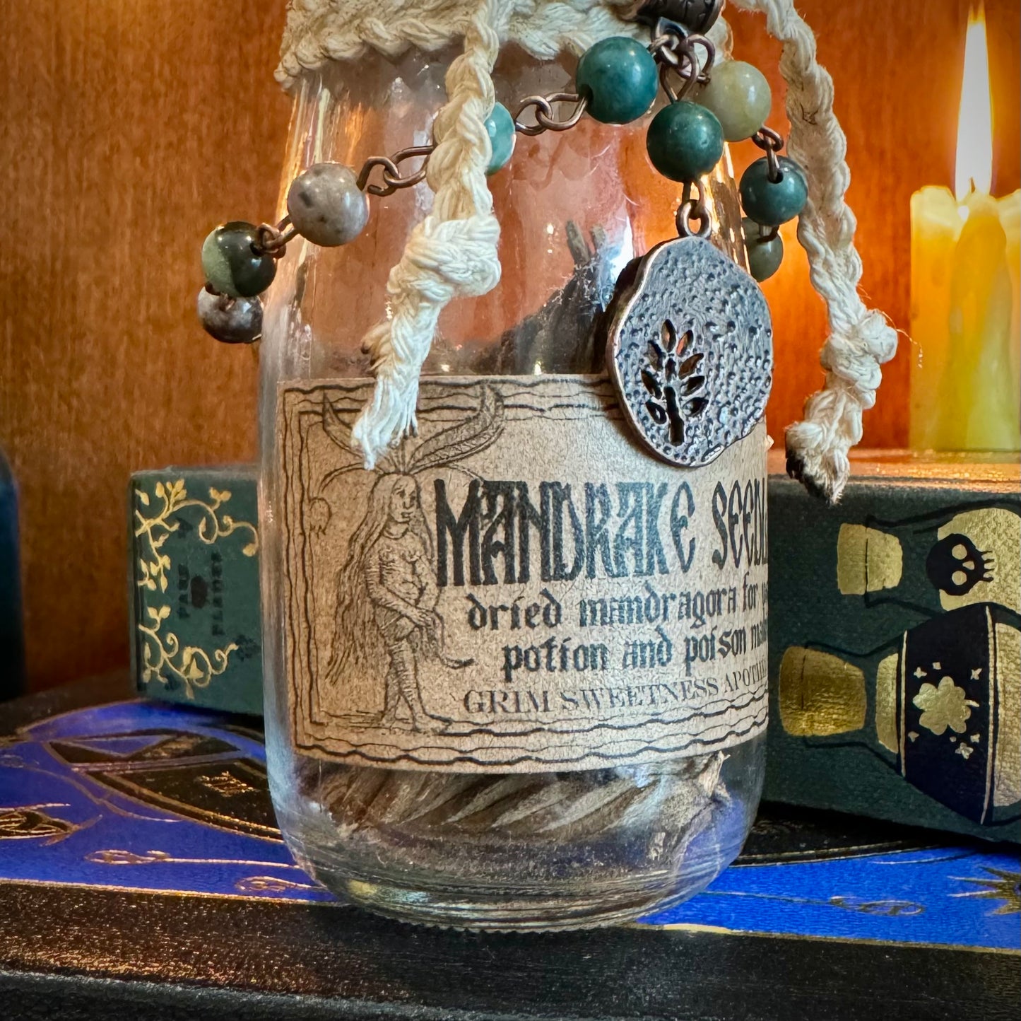Dried Mandrake Seedlings, A Decorative Apothecary Jar