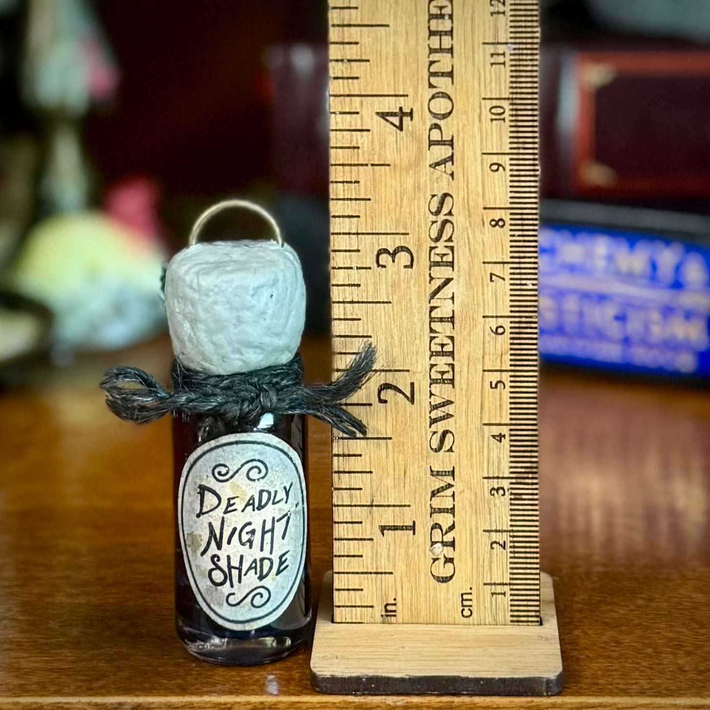 Set of Three Hand Sculpted Mini Fidget Potions; Deadly Nightshade, Worm's Wort, and Frog's Breath