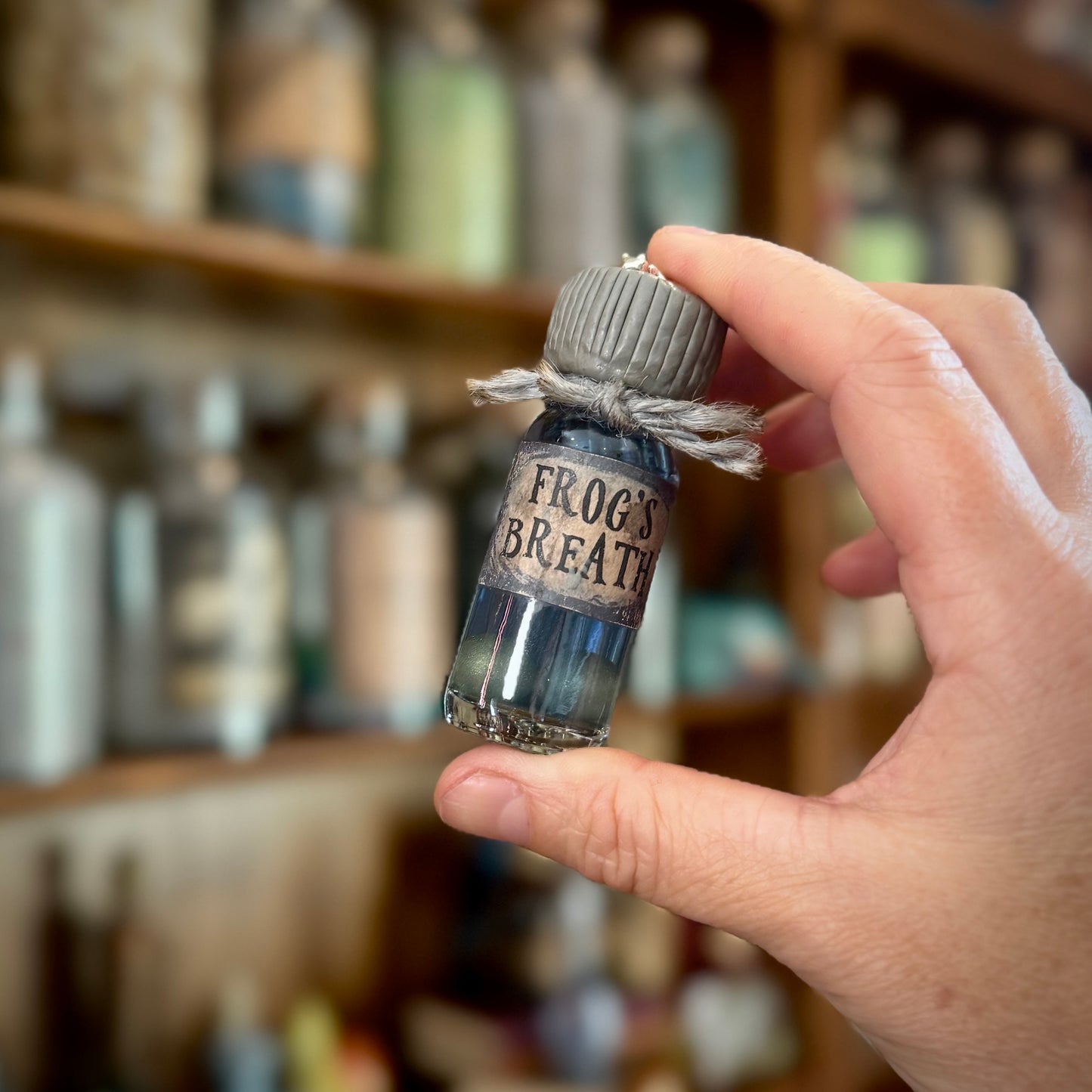 Set of Three Hand Sculpted Mini Fidget Potions; Deadly Nightshade, Worm's Wort, and Frog's Breath
