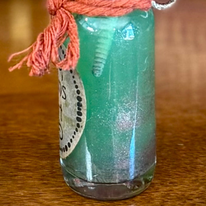 Set of Three Hand Sculpted Mini Fidget Potions; Deadly Nightshade, Worm's Wort, and Frog's Breath