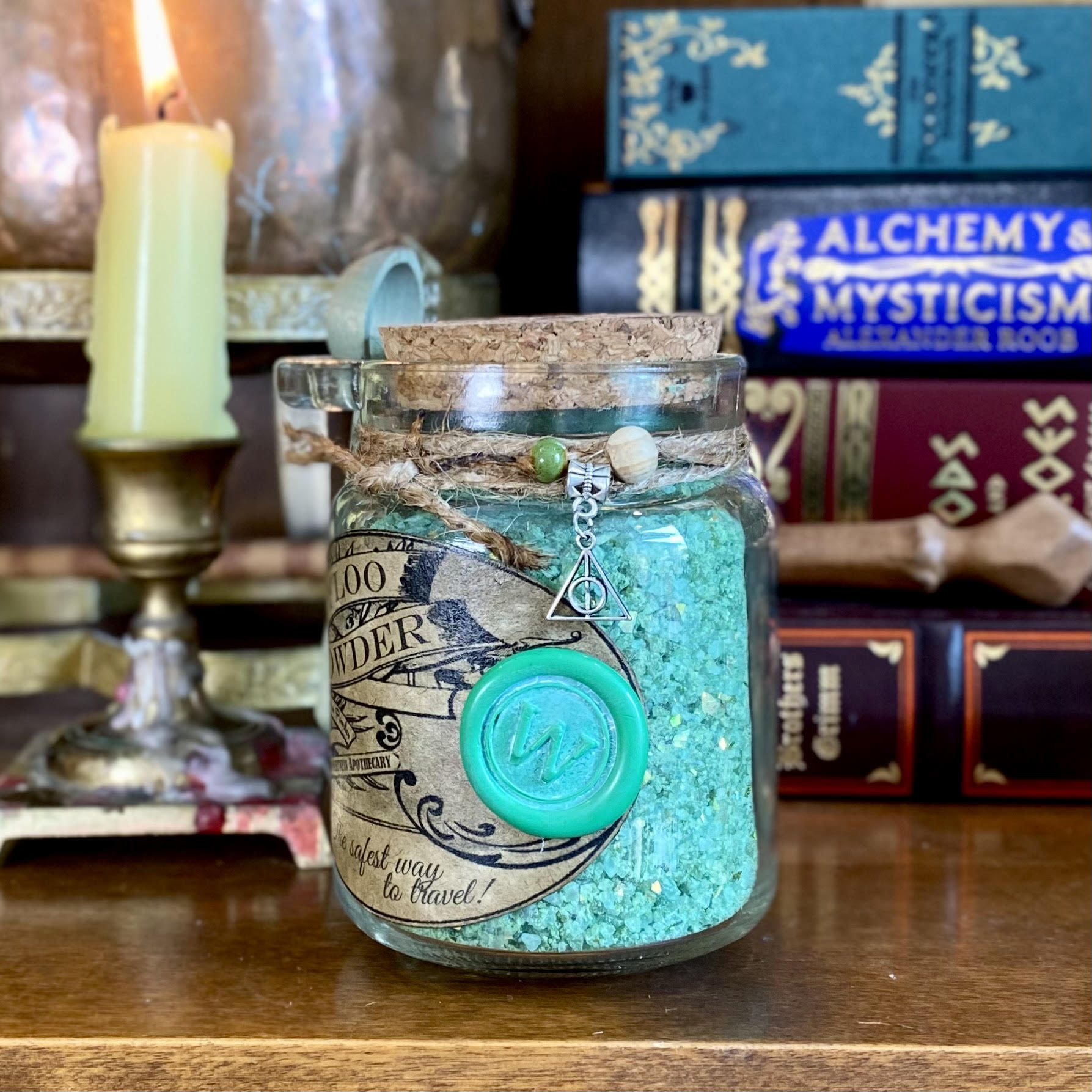 Floo Powder, Apothecary or Mantle Jar Grim Sweetness Apothecary