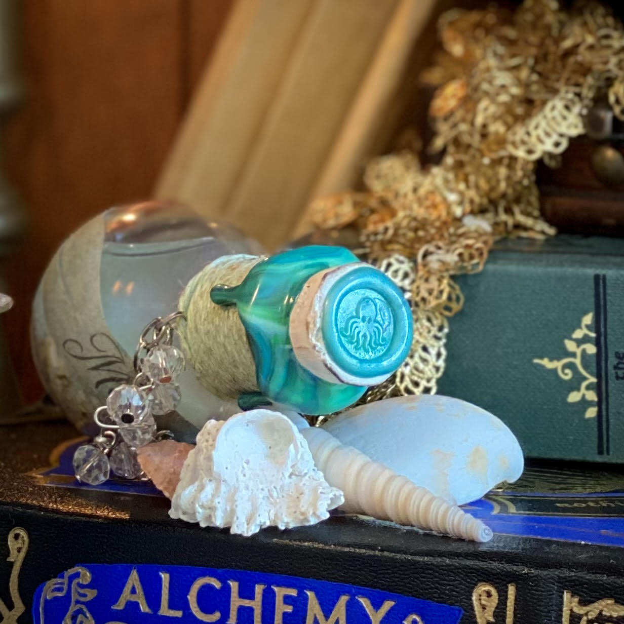 Mermish Tears, A Stormy Ocean Potion Bottle Prop