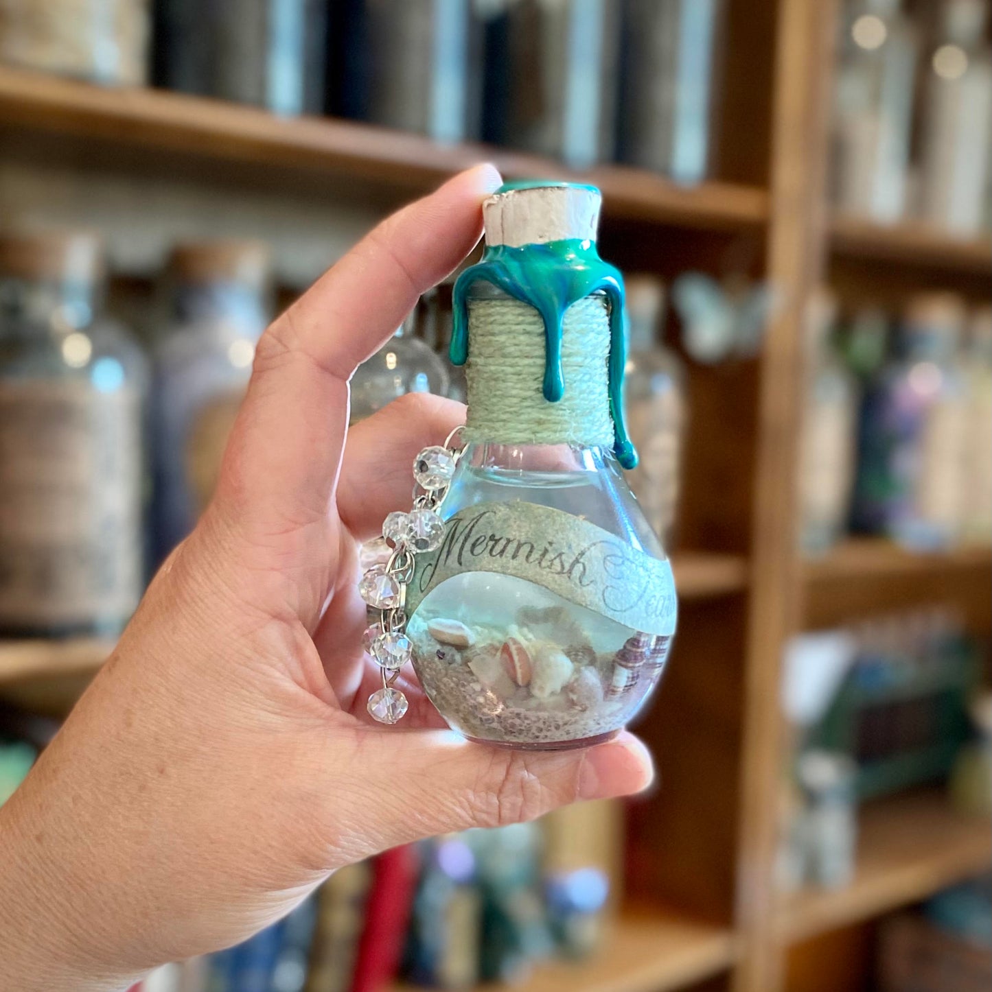 Mermish Tears, A Stormy Ocean Potion Bottle Prop