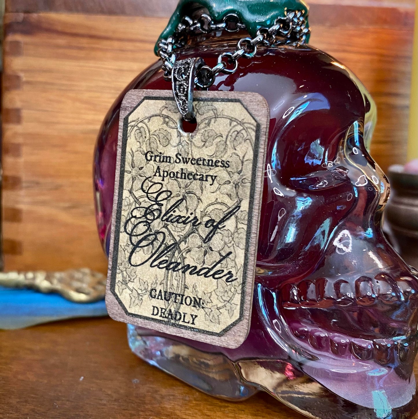 Elixir of Oleander, A Color Changing Potion Bottle Prop