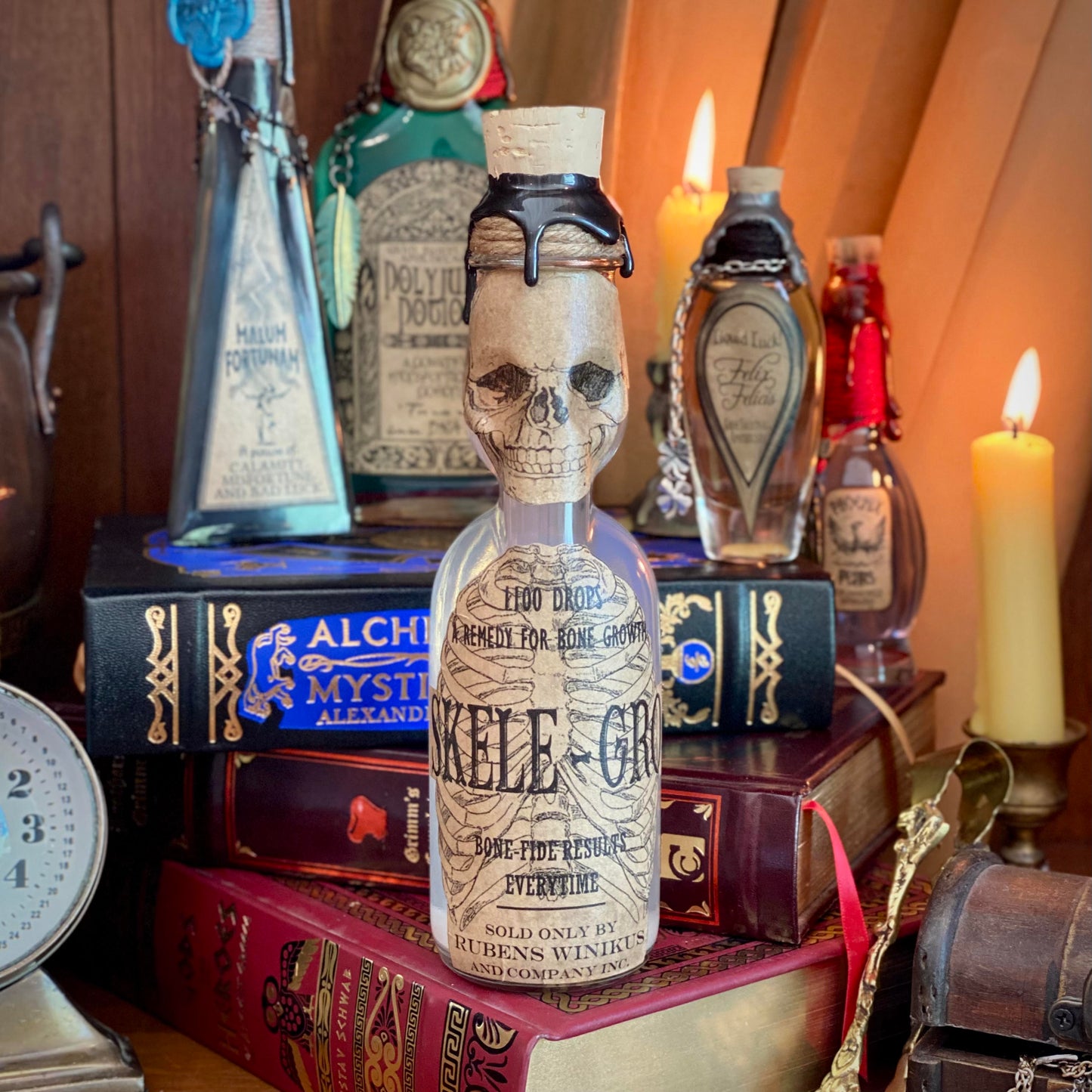 Skele-Gro, A Swirling Potion Bottle Decoration or Prop